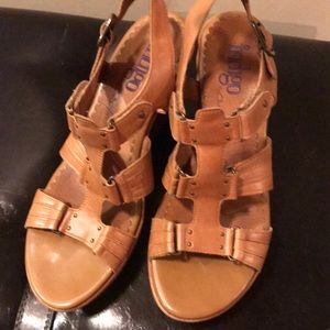 Indigo by Clark’s Caramel Wedge Sandals